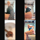 A pretty, blonde woman records herself shitting into a toilet in 9 different scenes. Some pissing. Vertical format video. 165MB, MP4 file. Over 15 minutes.